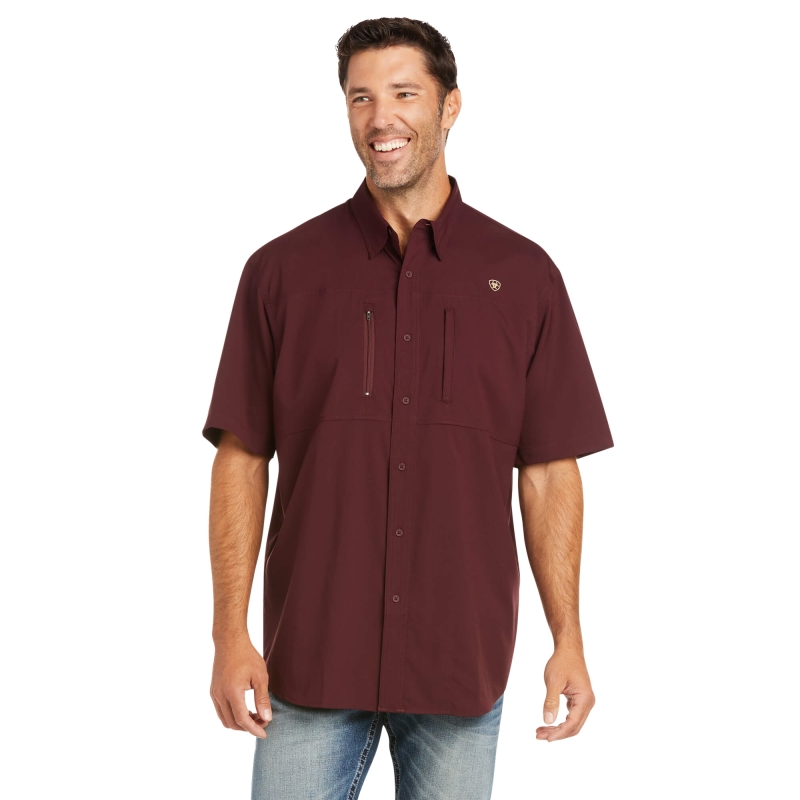 Ariat VentTEK Classic Fit Button Front S/S Shirt - Malbec