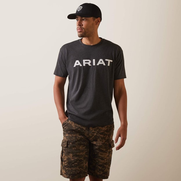 Ariat Branded S/S Shirt - Charcoal Heather
