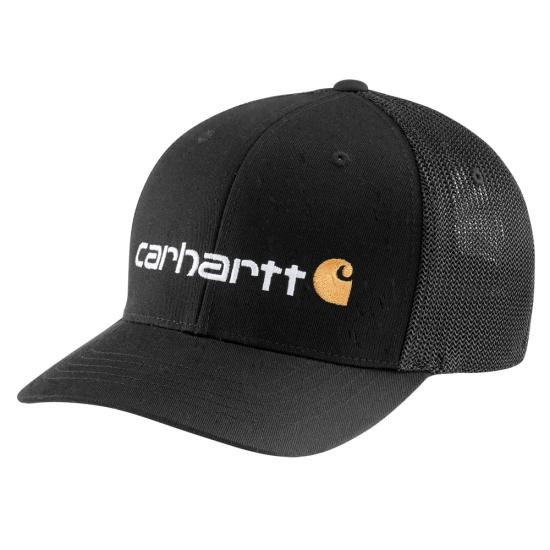 Carhartt Rugged Flex Fitted Canvas Mesh-Back Graphic Cap