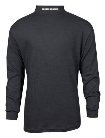 NSA Carbon Armour AV Base Layer Mock Neck Shirt - Charcoal Gray