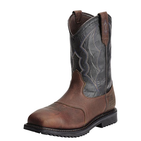 Ariat RIGTEK Wide Square Toe W/P C/T - Oiled Brown