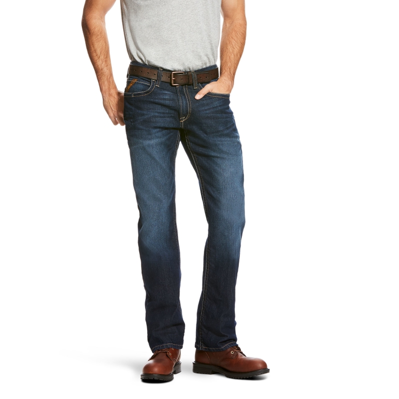 Ariat M4 Edge Relaxed Fit Boot Cut DuraStretchâ„¢ Rebar Jean -  Maritime