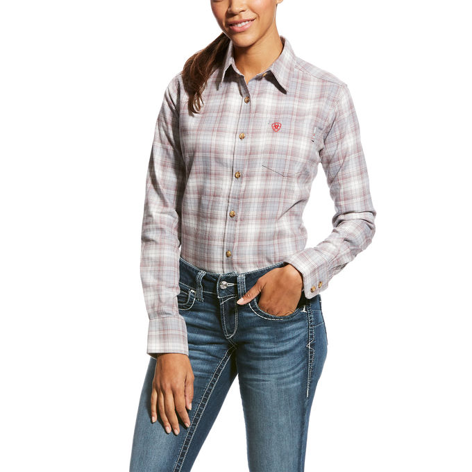 *SALE* ONLY S - M - L - XL LEFT!! Ariat Women's FR Button Front L/S Work Shirt - Multi
