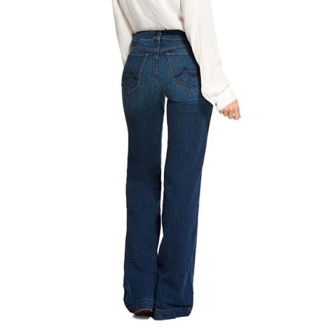 Ariat Women's Trouser Mid Rise Stretch Kelsea Wide Leg Jean - Joanna