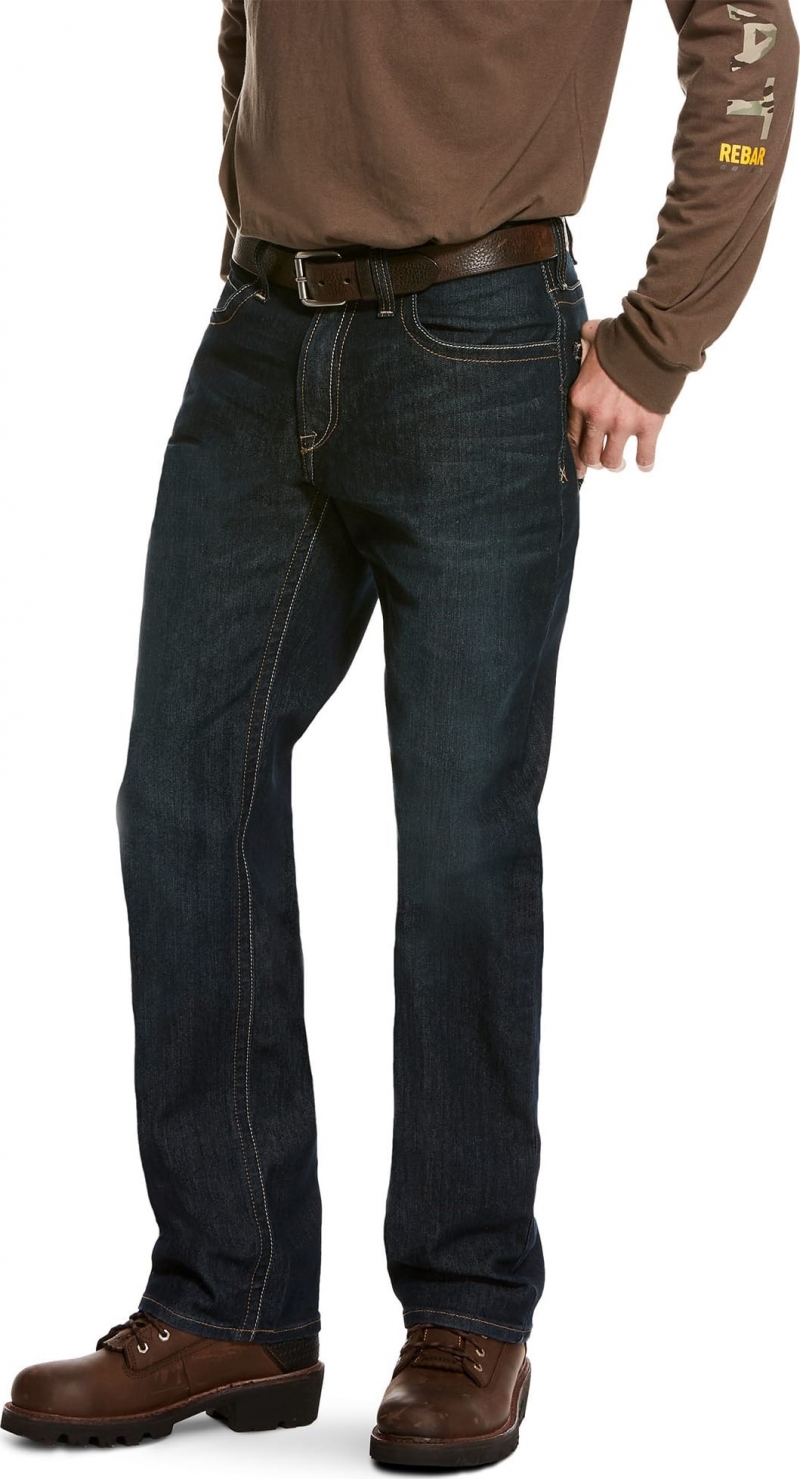 Ariat M2 Edge Relaxed Fit Stackable Straight Leg ToughMaxâ„¢ DuraStretchâ„¢ Rebar Jean - Cobalt