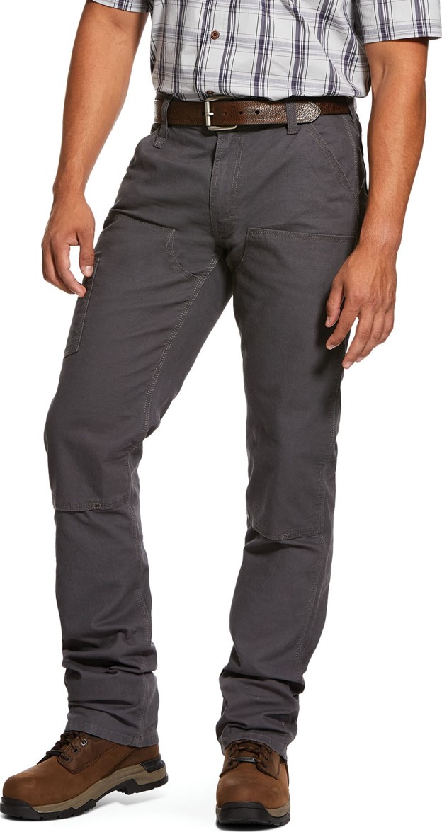 Ariat M4 Relaxed Fit Straight Leg Made Tough DuraStretch™ Double-Front Rebar Pant - Rebar Gray