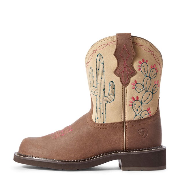 *SALE* ONLY ONE SIZE 8B LEFT!! Ariat Women's FATBABY Heritage Desert Western Boot - Brown Barley