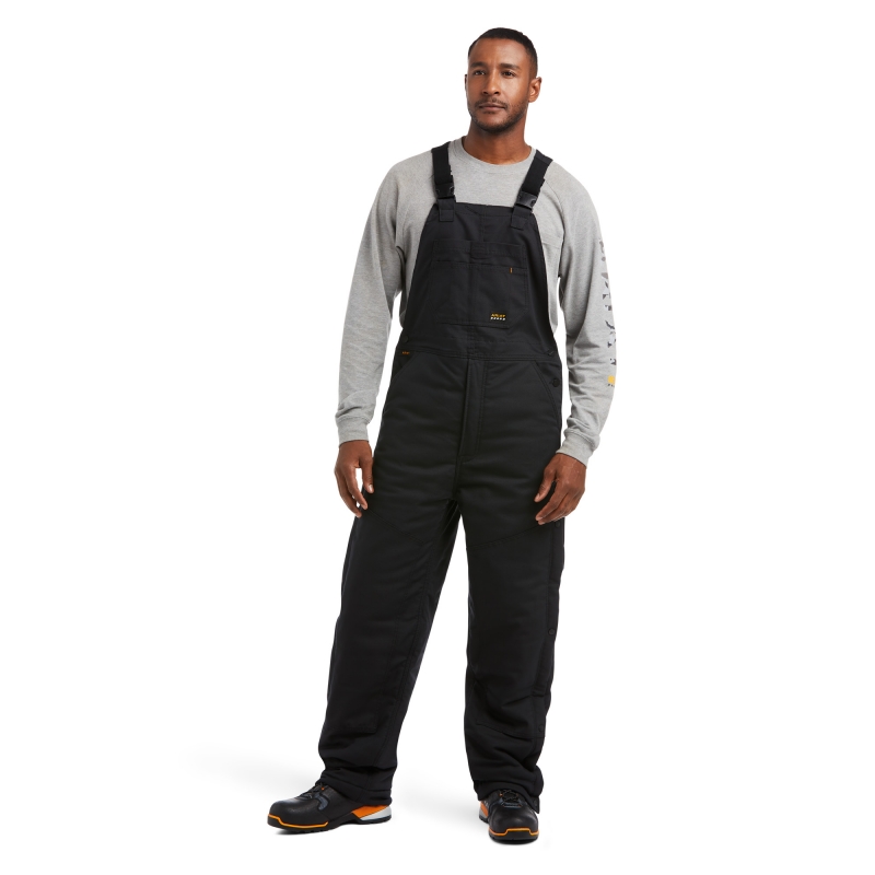 Ariat Rebar DuraCanvas Stretch Insulated Bib - Black