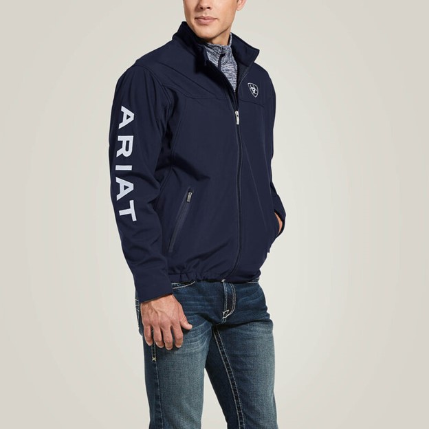 *SALE* ONLY X-SMALL & SMALL LEFT!!  Ariat New Team Softshell Jacket - Navy