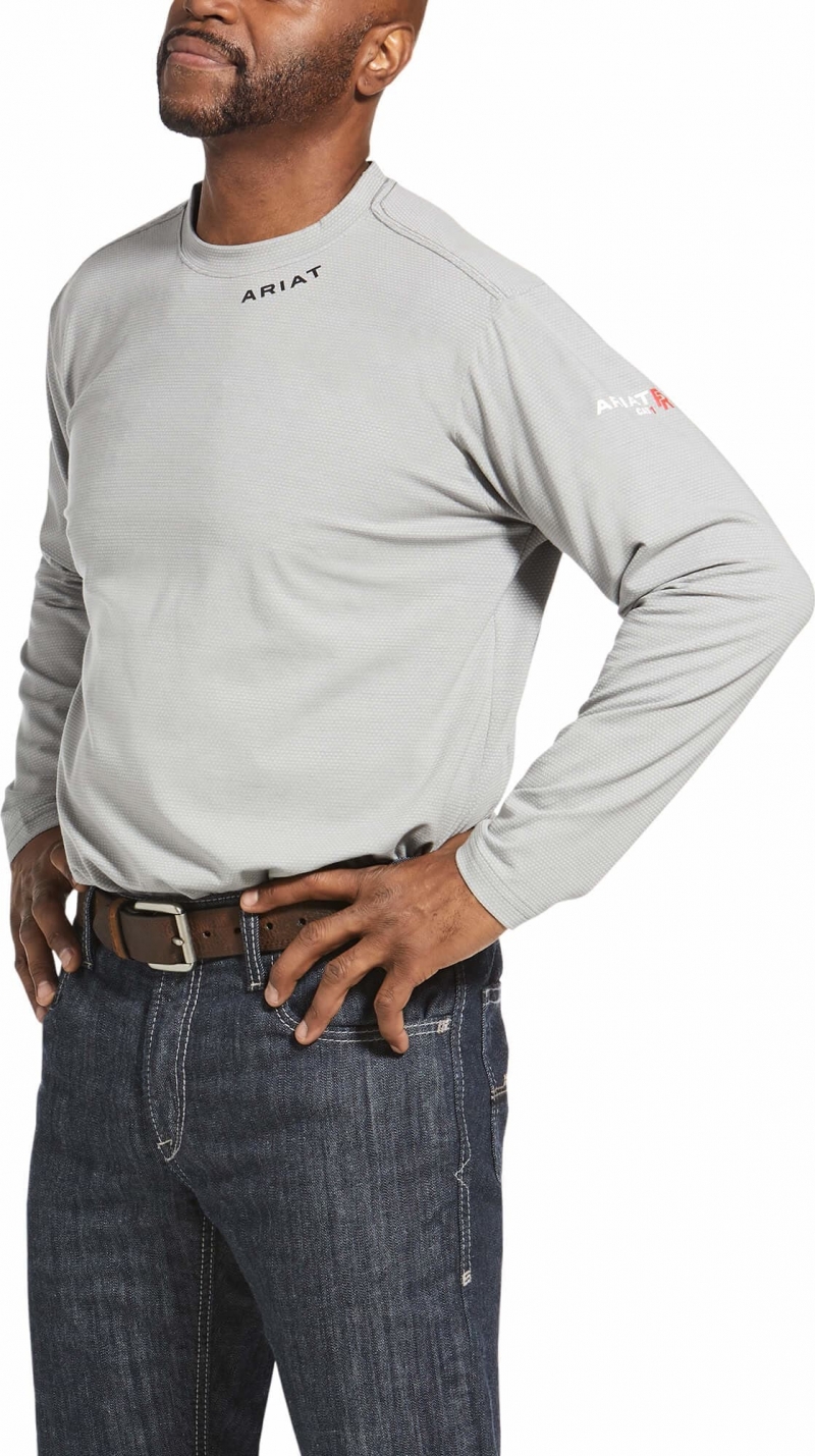 Ariat FR - HRC 1 - Lightweight Baselayer L/S Shirt - Silver Fox
