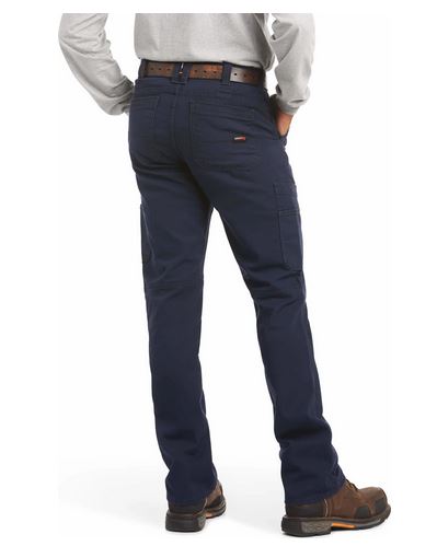 Ariat FR M5 Slim Fit Straight Leg Duralight Stretch Canvas Pant - Navy