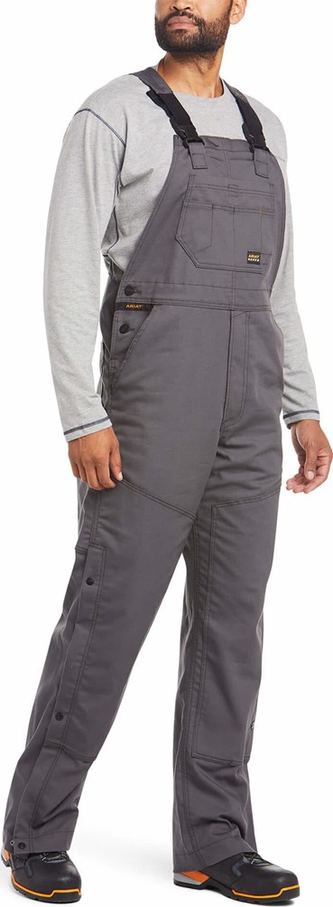 *SALE* LIMITED SIZES & QUANTITIES LEFT!!  Ariat Rebar DuraCanvas Unlined Bib -  Rebar Grey
