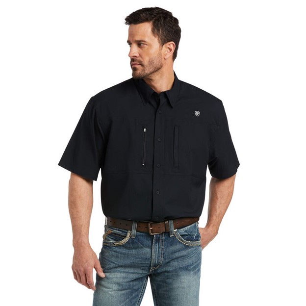 Ariat VentTEK Classic Fit Button Front S/S Shirt - Black