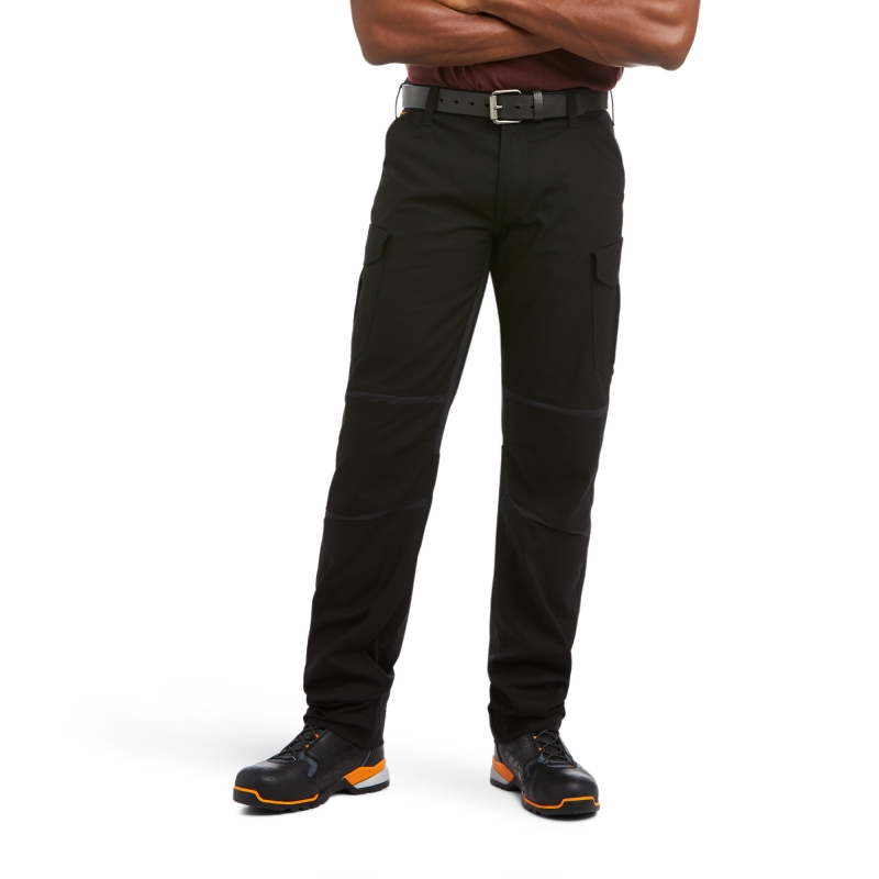Ariat M5 Slim Fit Tapered Leg DuraStretchâ„¢ Ripstop Rebar Cargo Pant - Black