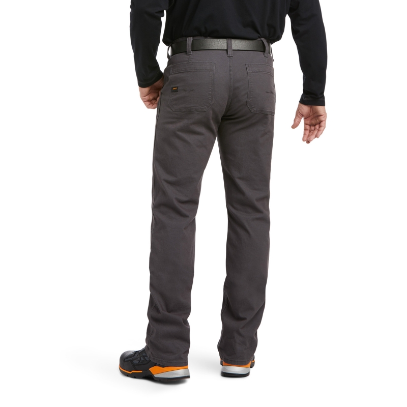 Ariat M7 Slim Fit Straight Leg DuraStretch™ Made Tough Double Front Rebar Pant - Rebar Grey