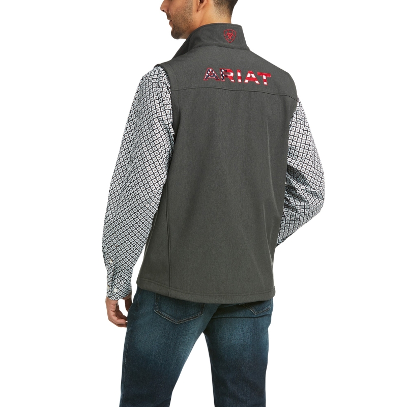 *SALE* LIMITED SIZES & QUANTITIES LEFT!!  Ariat Logo 2.0 Softshell Vest - Charcoal/ Americana