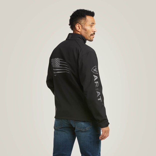 *SALE* LIMITED SIZES & QUANTITIES LEFT!!  Ariat Logo 2.0 Patriot Softshell Water Resistant Jacket - Black