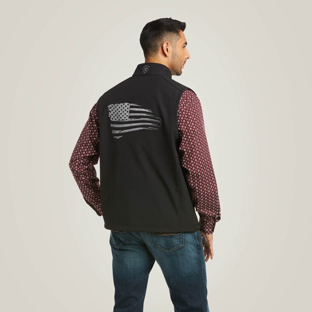 *SALE* LIMITED SIZES & QUANTITIES LEFT!!  Ariat Logo 2.0 Patriot Softshell Vest - Black