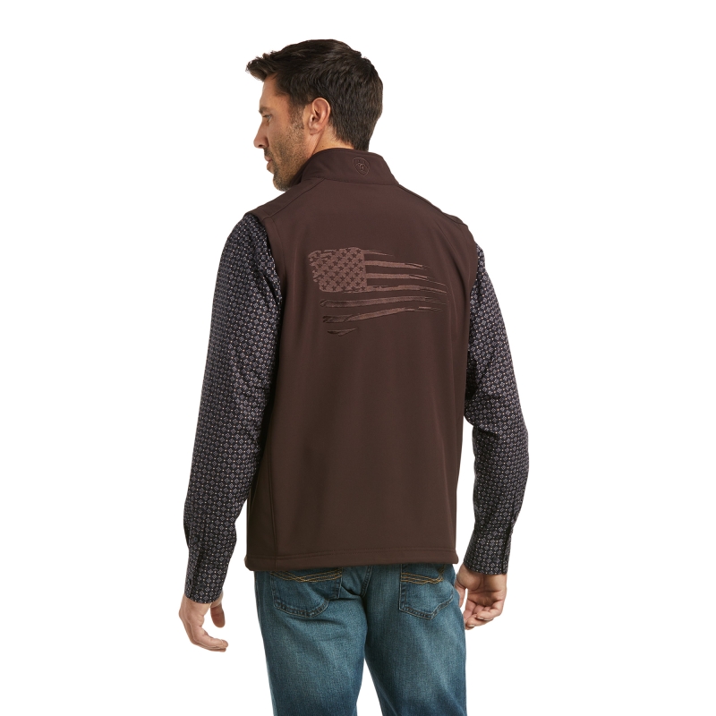 Ariat Logo 2.0 Patriot Softshell Vest - Coffee Bean