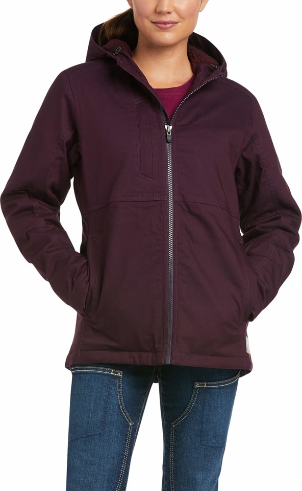 *SALE* LIMITED SIZES & QUANTITIES LEFT!!  Ariat Women's Rebar Duracanvas Insulated Jacket - Plum Perfect