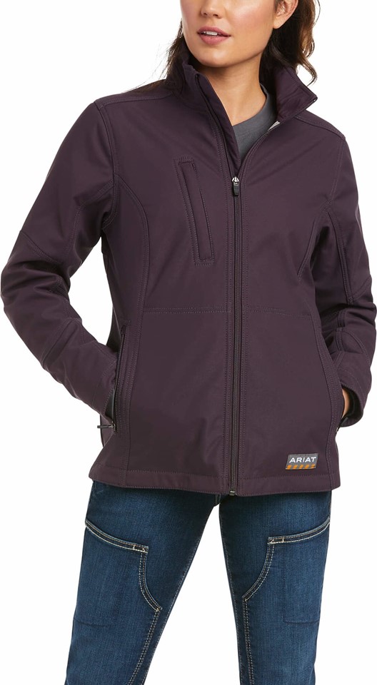 *SALE* LIMITED SIZES & QUANTITIES LEFT!!  Ariat Women's Rebar Stretch Canvas Softshell Jacket - Plum Perfect