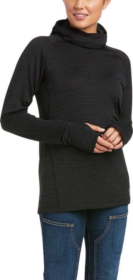 *SALE* LIMITED SIZES & QUANTITIES LEFT!!  Ariat Women's Rebar Gridwork Balaclava Top - Black