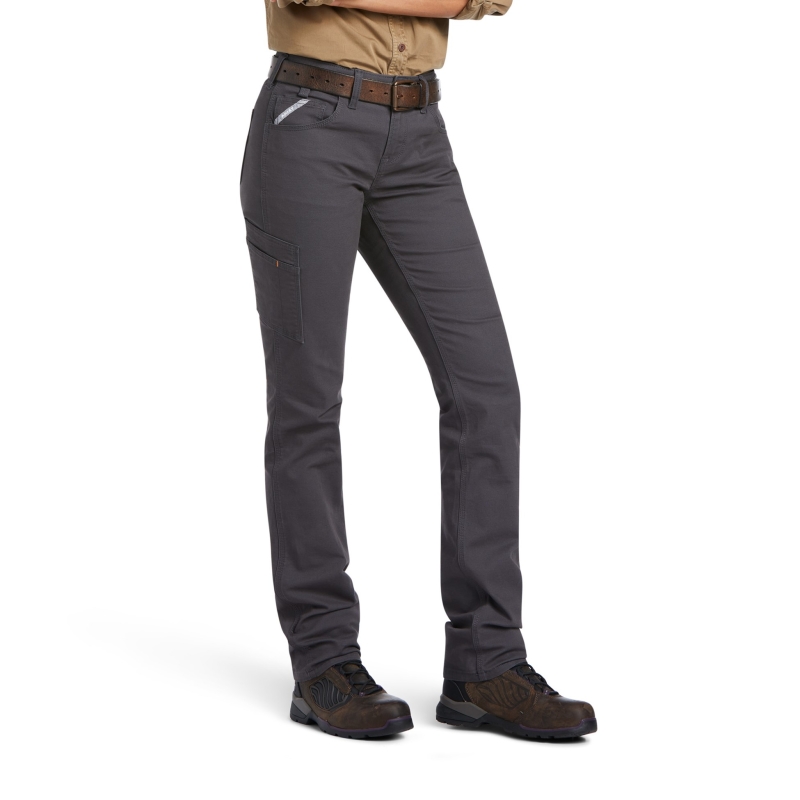 *SALE* ONLY 33 REGULAR LEFT!!  Ariat Women's Rebar Made Tough DuraStretchâ„¢ Straight Leg Pant - Rebar Grey