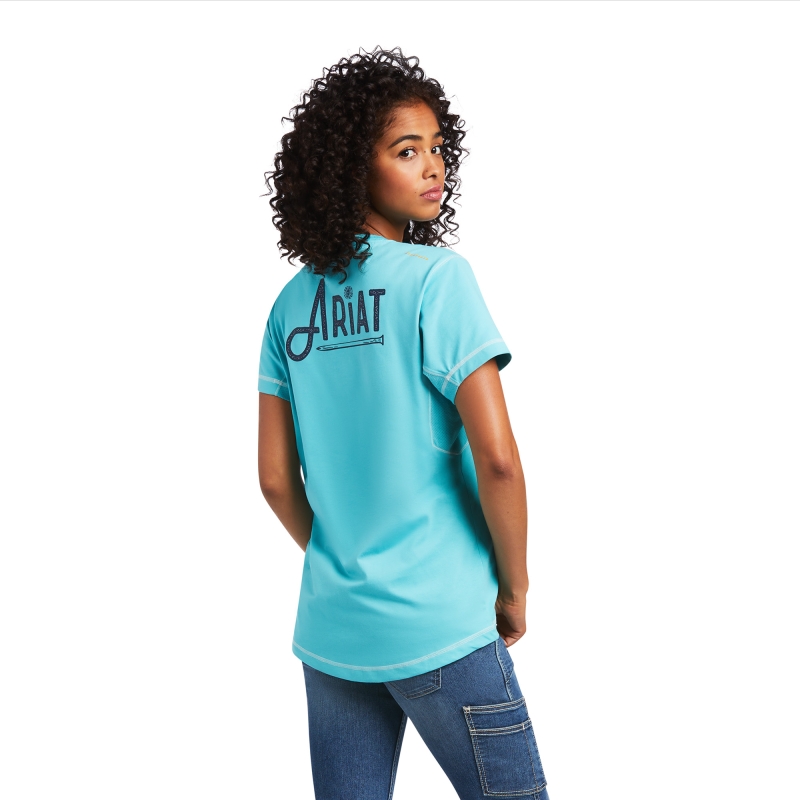 Ariat Women's Rebar Workman Ariat Graphic S/S Shirt - Meadowbrook