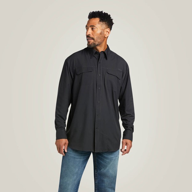 Ariat VentTEK Outbound Classic Fit Button Front L/S Shirt - Black