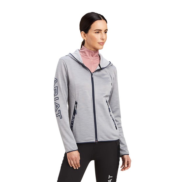 Ariat Women's Byron Full Zip Hoodie - Heather Grey