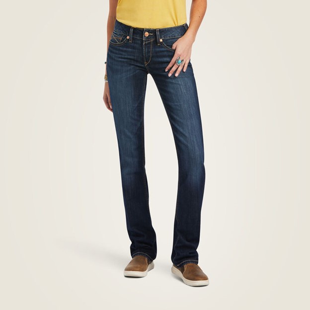 *SALE* LIMITED SIZES & QUANTITIES LEFT!!  Ariat Women's R.E.A.L. Mid Rise Octavia Straight Leg Jean - Burbank