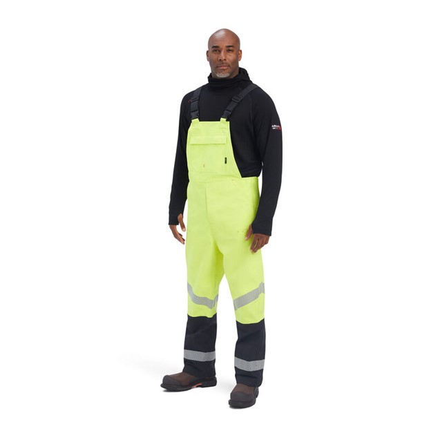 Ariat FR HI-VIS Class E Waterproof Breathable Bib - Hi-Vis Yellow/ Black