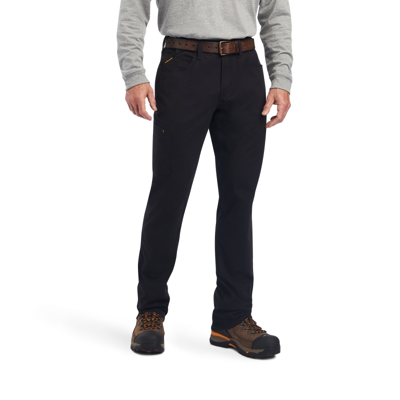 Ariat M4 Relaxed Fit Straight Leg Made Tough DuraStretchâ„¢ Rebar Pant - Black