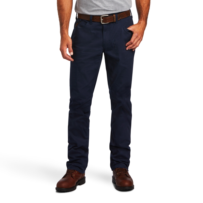 Ariat M4 Relaxed Fit Straight Leg Made Tough DuraStretch™ Rebar Pant - Navy