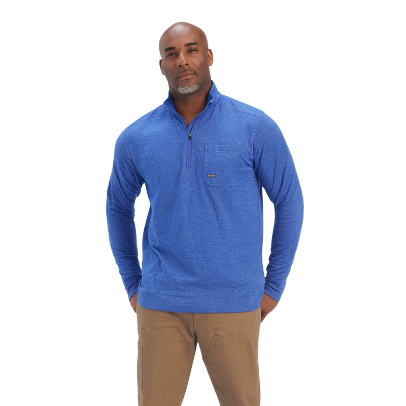 Ariat Rebar Foundation Quarter-Zip L/S Shirt - Deep Ultramarine