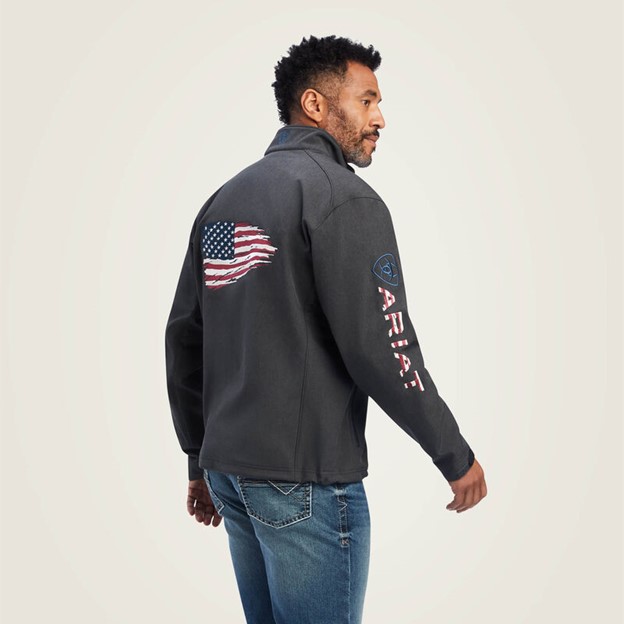 *SALE* LIMITED SIZES & QUANTITIES LEFT!!  Ariat Logo 2.0 Patriot Softshell Water Resistant Jacket - Charcoal