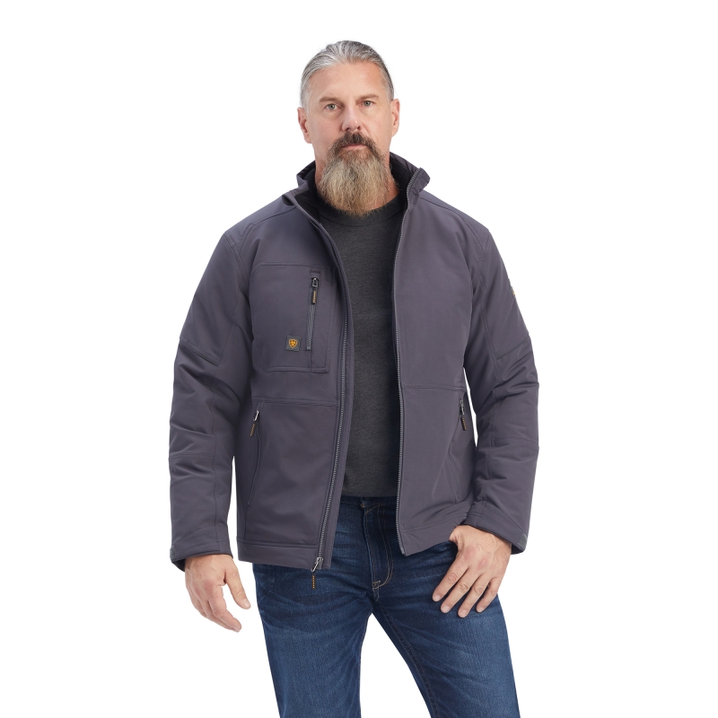 *SALE* LIMITED SIZES & QUANTITIES LEFT!!  Ariat Rebar DriTEK DuraStretch Insulated Jacket - Periscope Grey
