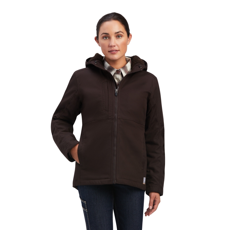 *SALE* LIMITED SIZES & QUANTITIES LEFT!!  Ariat Women's Rebar DuraCanvas Insulated Jacket - Mole