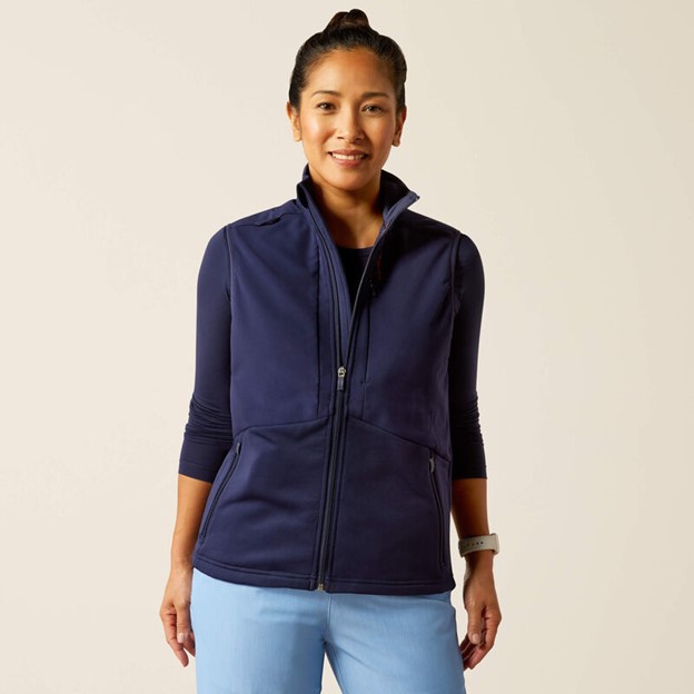 Ariat Women's Sina Fleece Scrub Vest - Navy