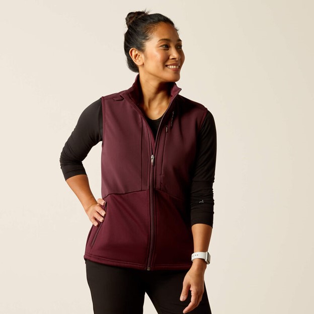 Ariat Women's Sina Fleece Scrub Vest - Winetasting