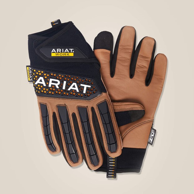 *SALE* S - M - L - XL - 2XL LEFT!! Ariat Everyday Impact Work Gloves - Brown/ Black