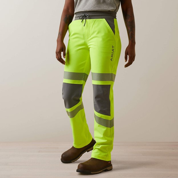 *SALE* LIMITED SIZES & QUANTITITES LEFT!!  Ariat Women's Rebar DuraStretch Pull-On Slim Leg Pant -HI-VIS Yellow