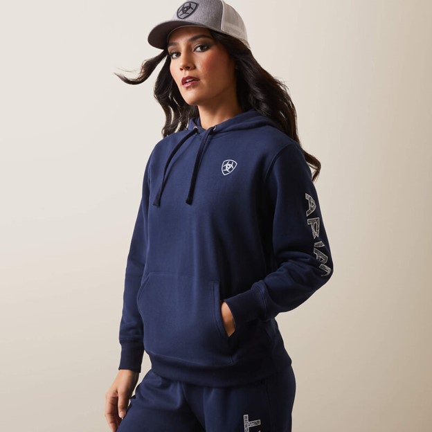 *SALE* LIMITED SIZES & QUANTITIES LEFT!!  Ariat Women's Logo Hoodie - Navy Eclipse