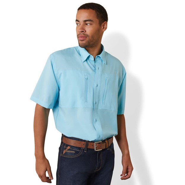Ariat VentTEK Classic Fit Button Front S/S Shirt - Cenote Aqua