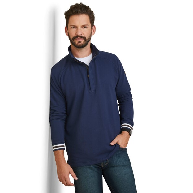 Ariat Portola Quarter-Zip Mock Neck Sweatshirt - Navy