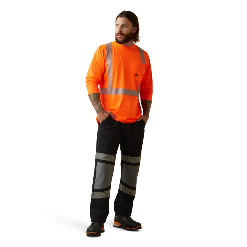 *SALE* LIMITED SIZES & QUANTITIES LEFT!!  Ariat Rebar Hi-Vis ANSI Class 2 L/S Shirt - Hi-Vis Orange