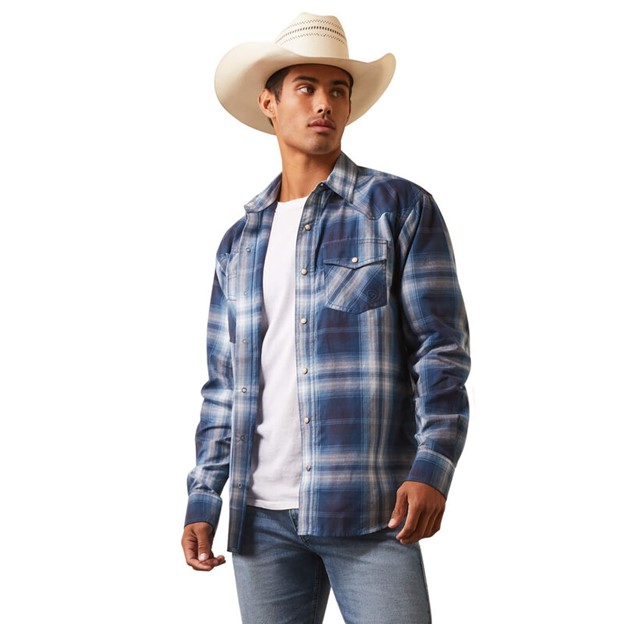 Ariat Habel Retro Fit Snap Front L/S Shirt - Dark Denim