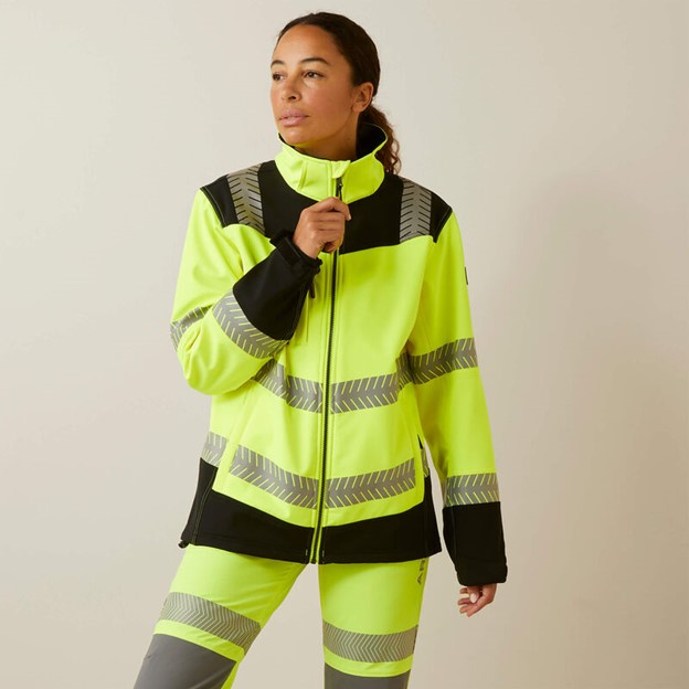 Ariat Rebar Hi-Vis Class 3 Type R Softshell Jacket - HI-VIS Yellow