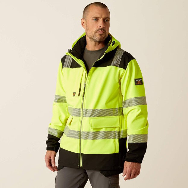 Ariat Rebar Hi-Vis Class 3 Type R Softshell Jacket - HI-VIS Yellow