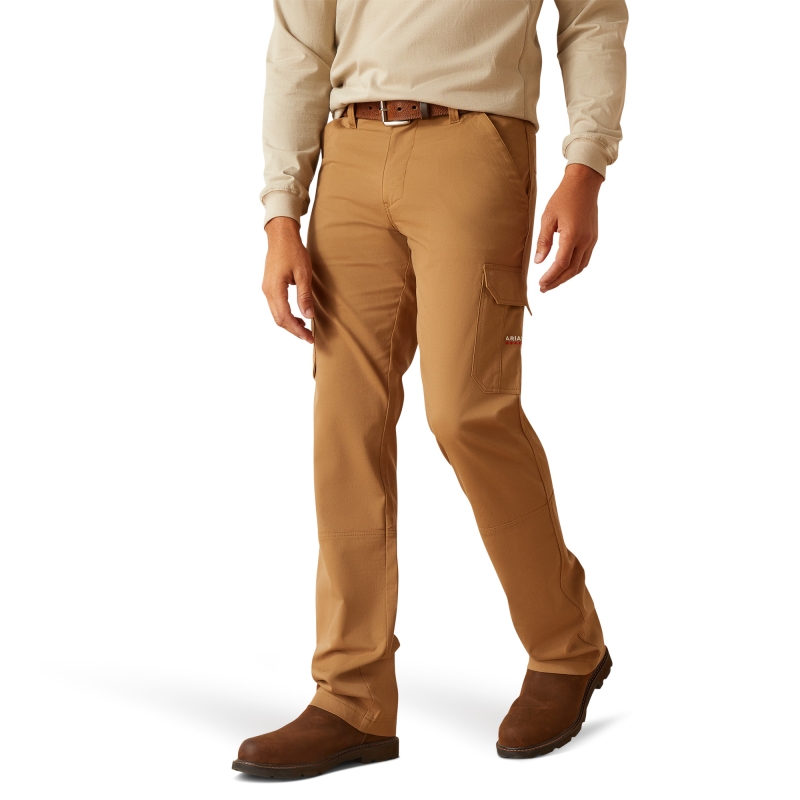 Ariat FR M7 Slim Fit DuraLight Stretch Twill Straight Leg Cargo Pant - Field Khaki